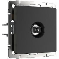 Розетка TV Оконечная без рамки Werkel 1-м. черный матовый картинка